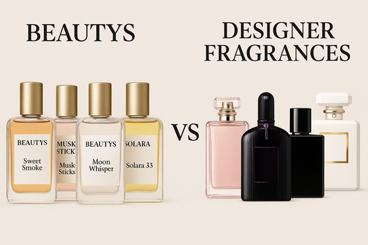 Beautys perfumes compared with designer fragrances in Australia
