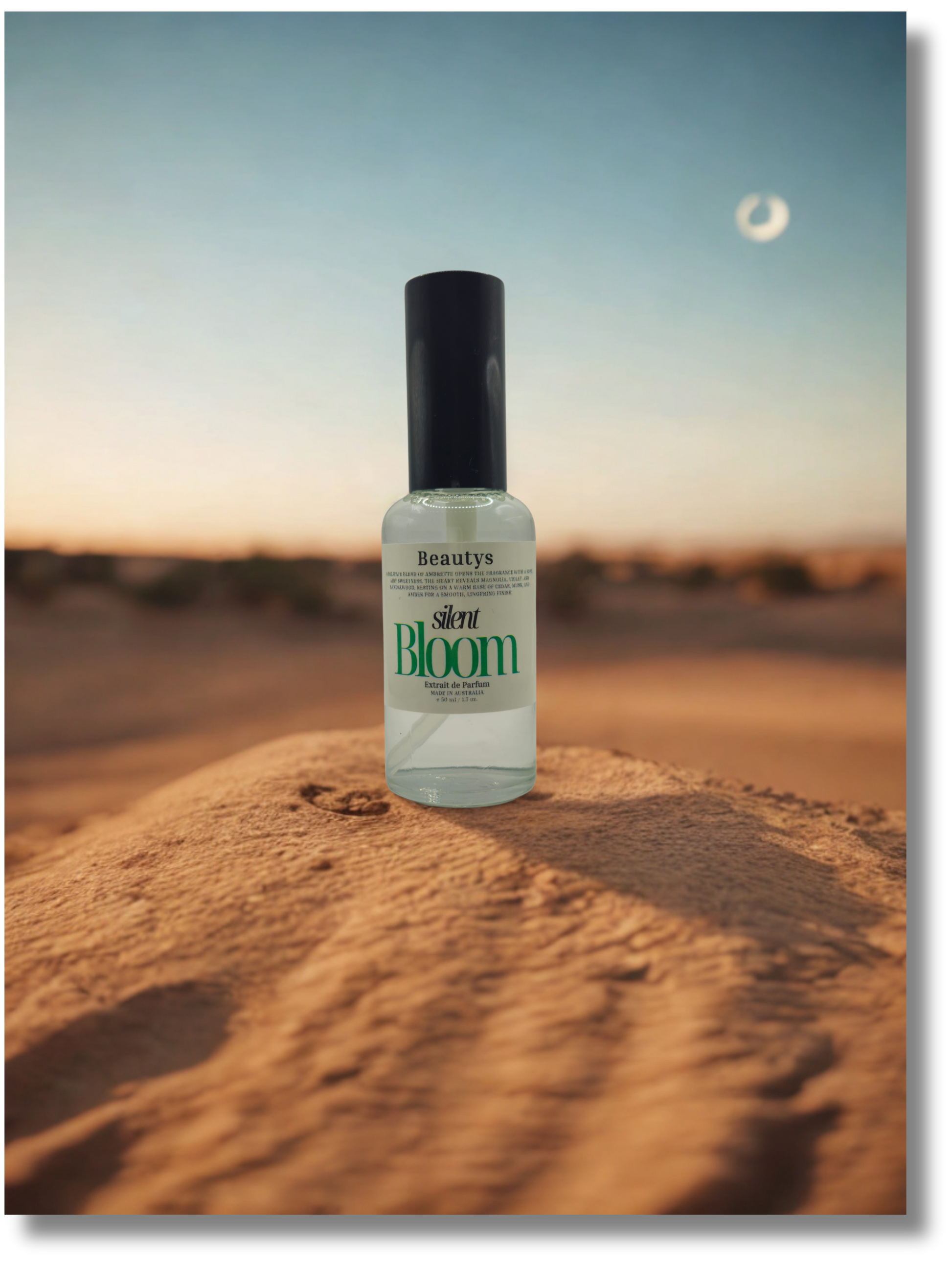 Silent Bloom Perfume bottle – handcrafted unisex fragrance by Beautys