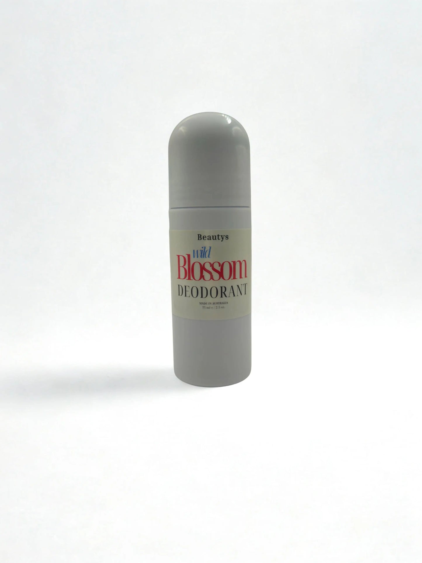Beautys Wild Blossom Roll-On Deodorant bottle with floral design, showcasing the natural fragrance and smooth roll-on applicator.