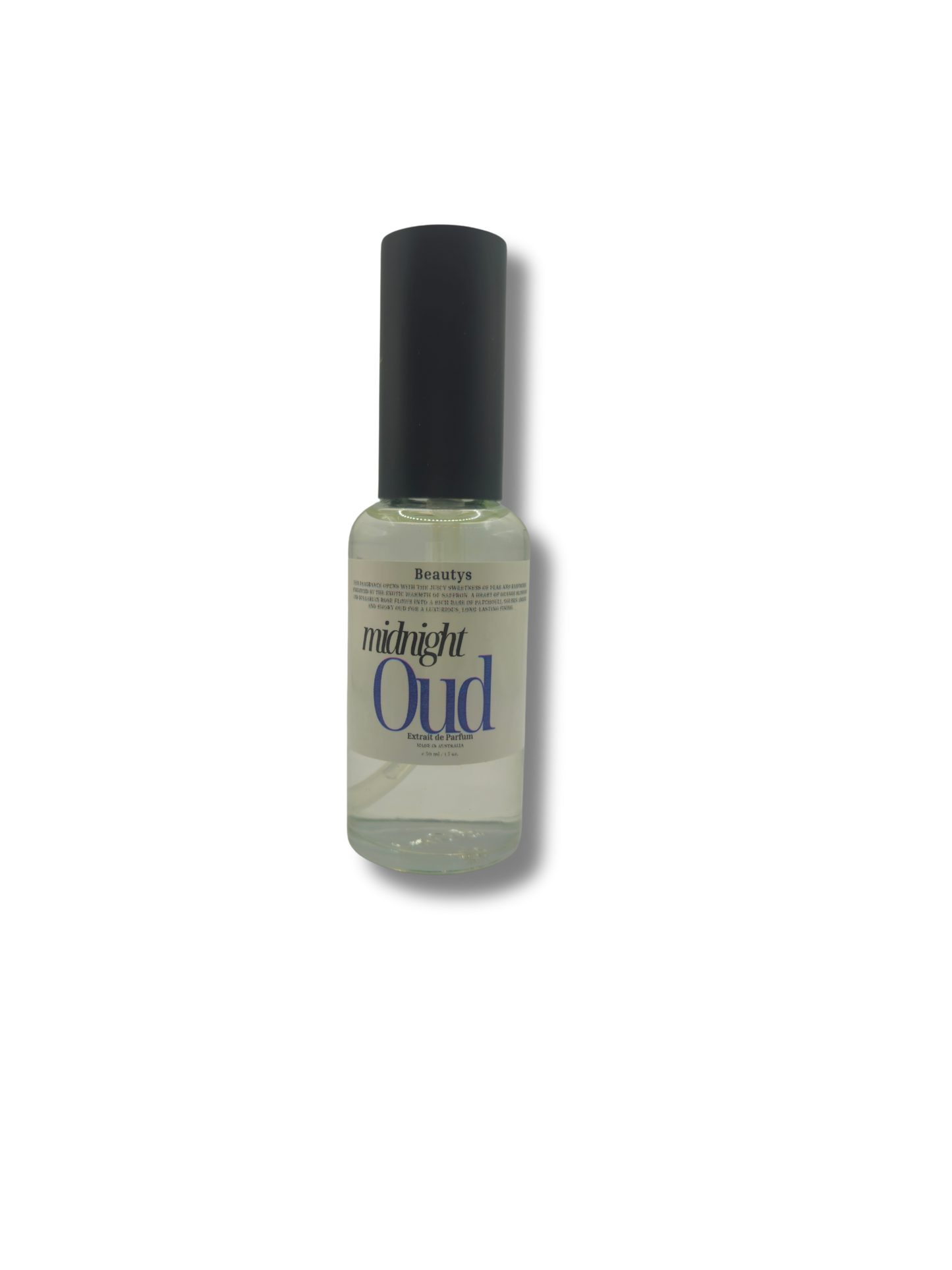 Midnight Oud perfume bottle – handcrafted fruity floral oud perfume Australia