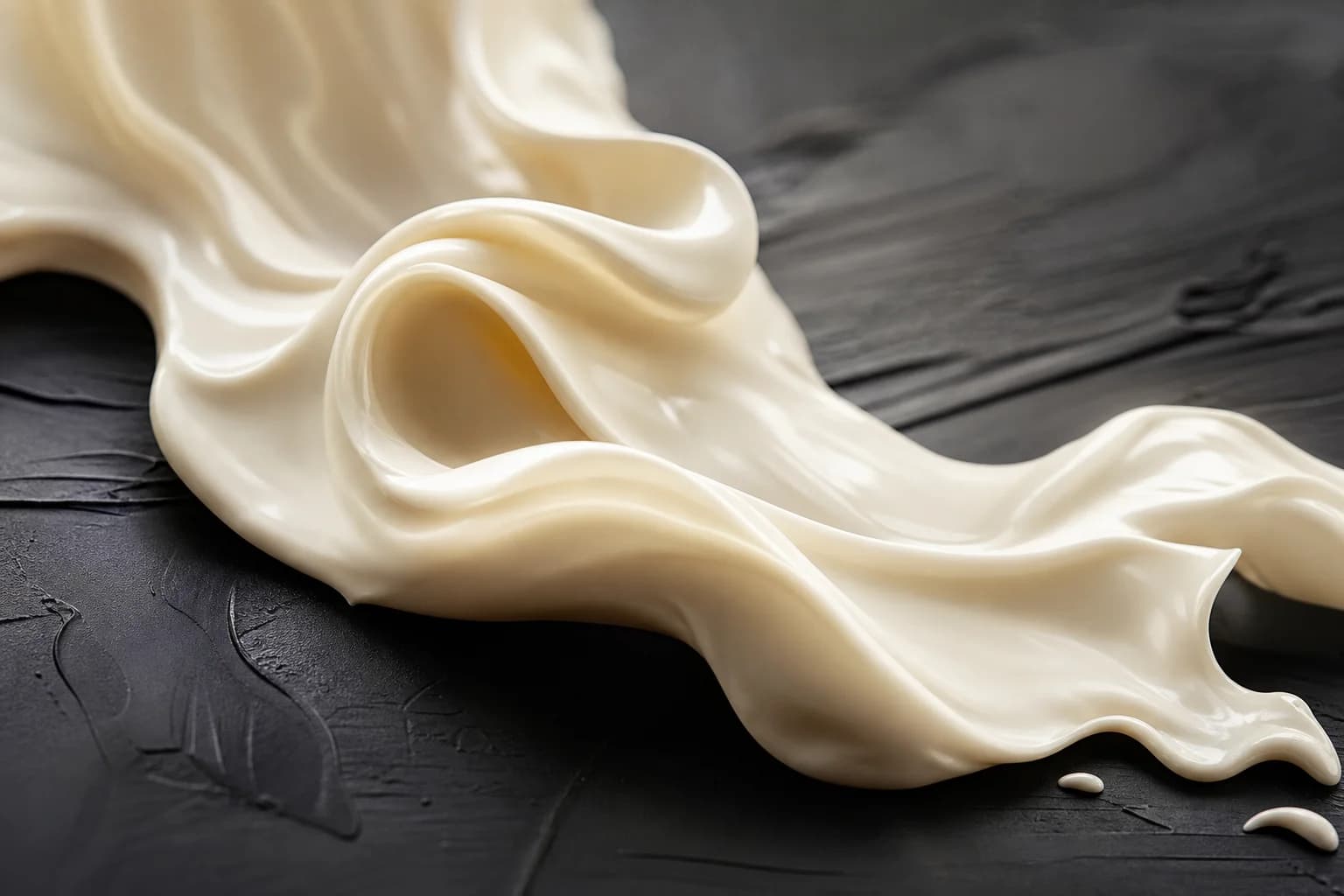 Creamy sculptural fluid, an abstract lactonic interpretation