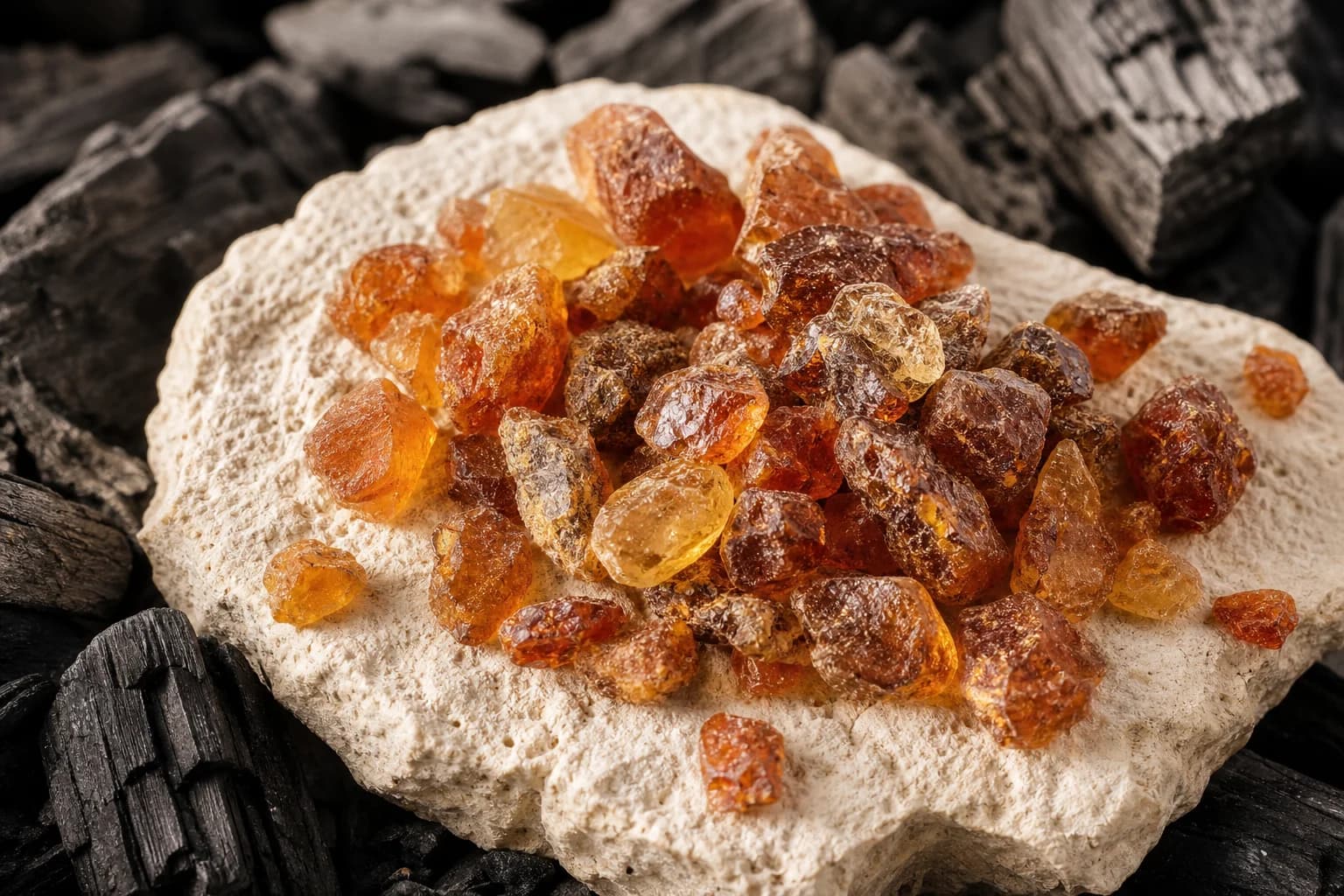 Reddish golden opoponax resin tears