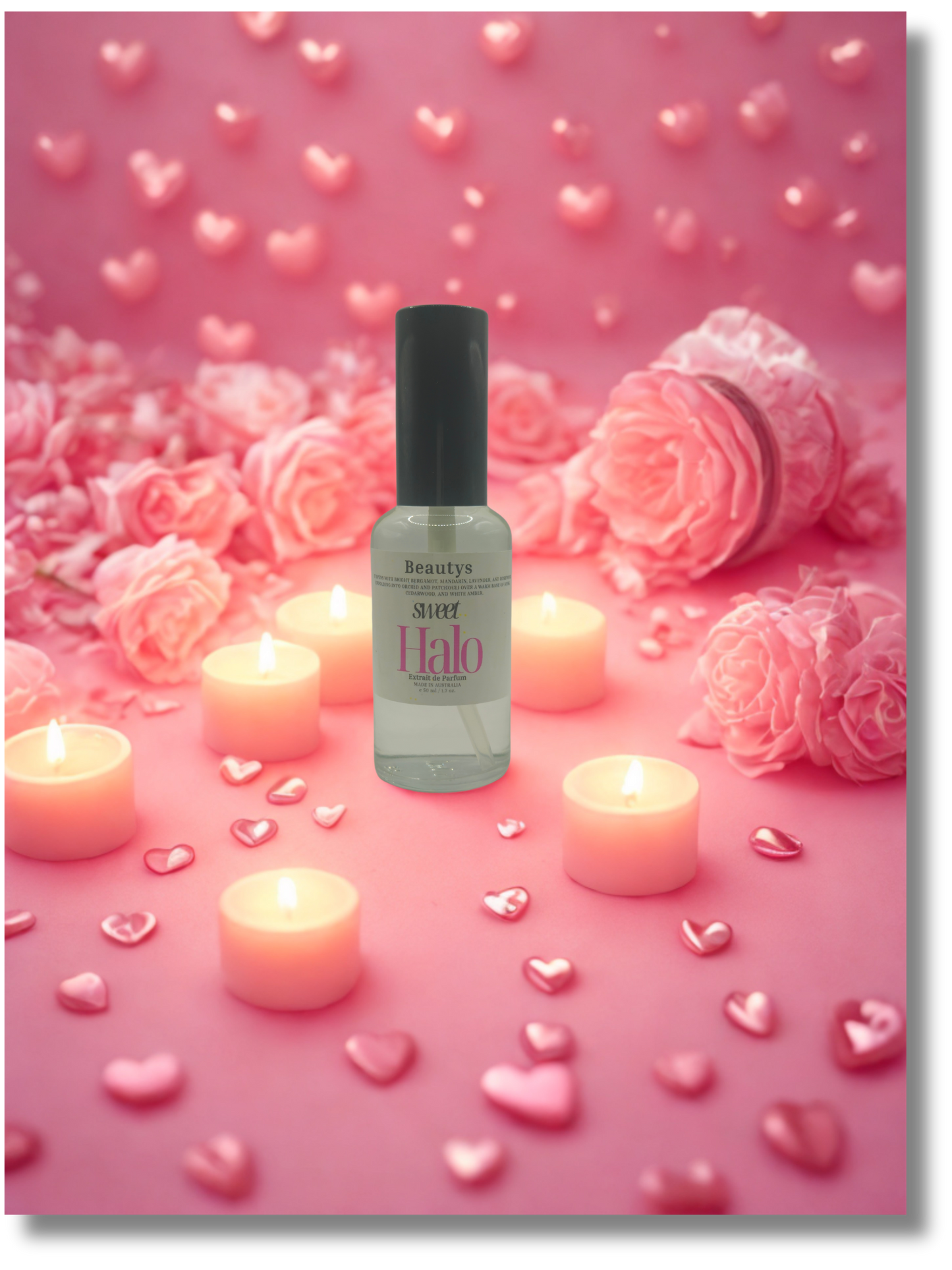 Sweet Halo perfume bottle affordable luxury floral scent