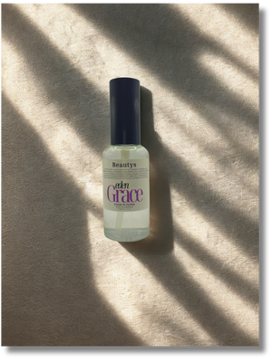 Eden Grace perfume bottle by Beautys Tasmania, handcrafted floral fragrance for women.