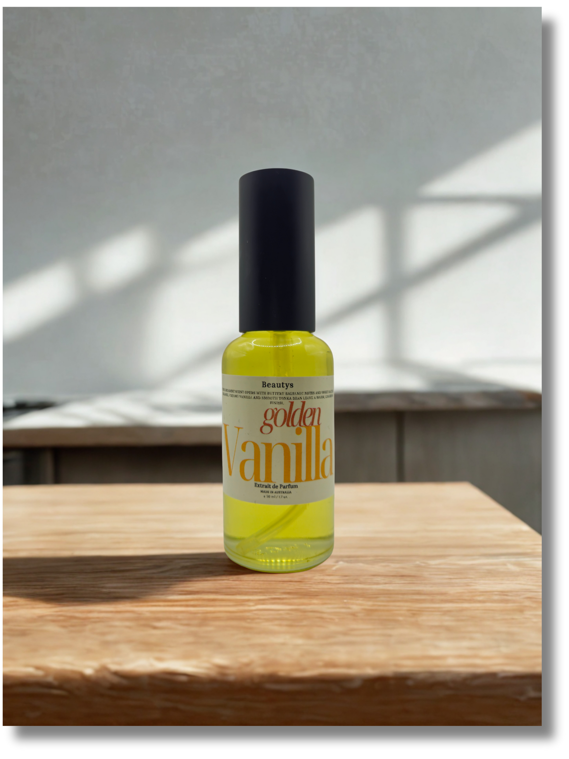 Golden Vanilla warm gourmand perfume Tasmania