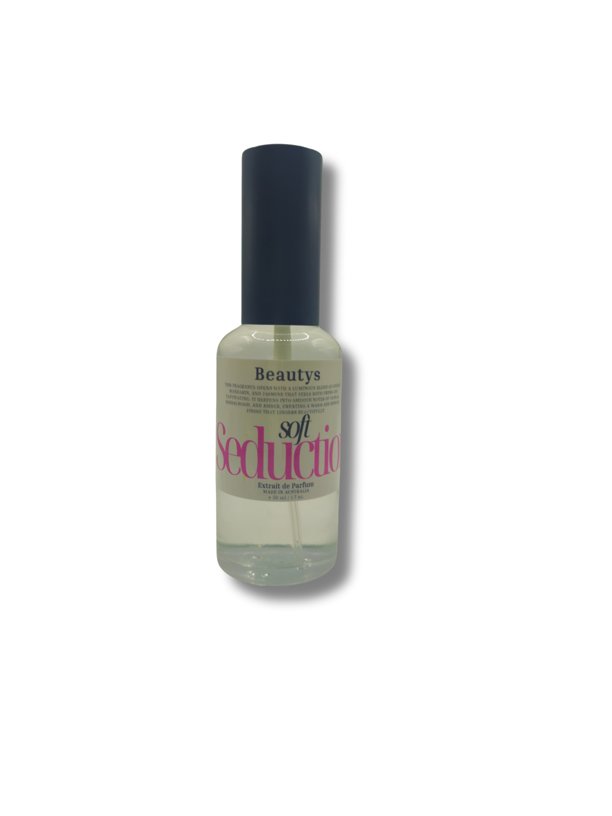 Soft Seduction Perfume bottle – handcrafted Australian luxury fragrance