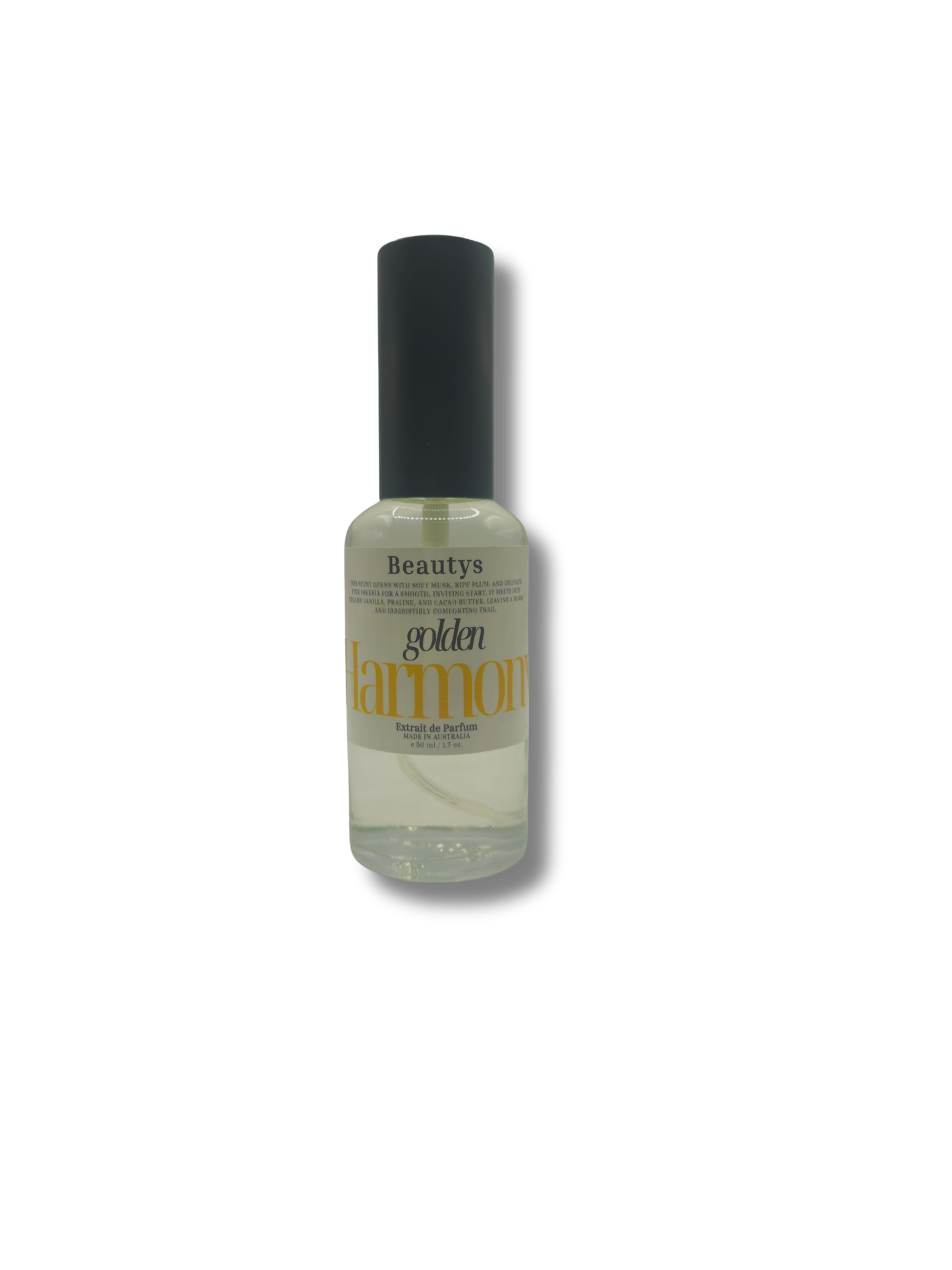 Golden Harmony Perfume bottle – handcrafted Australian vanilla fragrance
