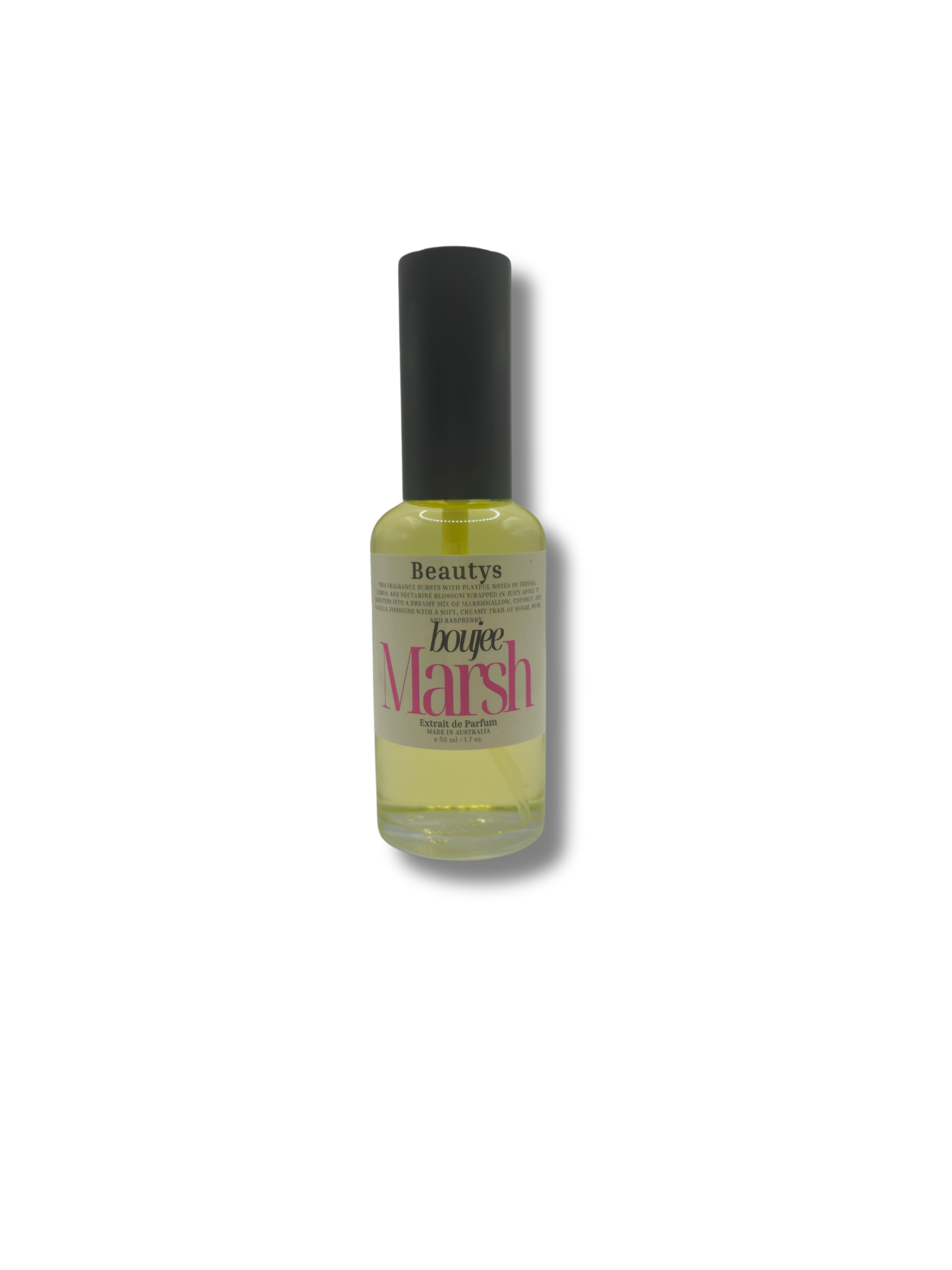 Boujee Marsh Perfume bottle – sweet handcrafted Australian fragrance