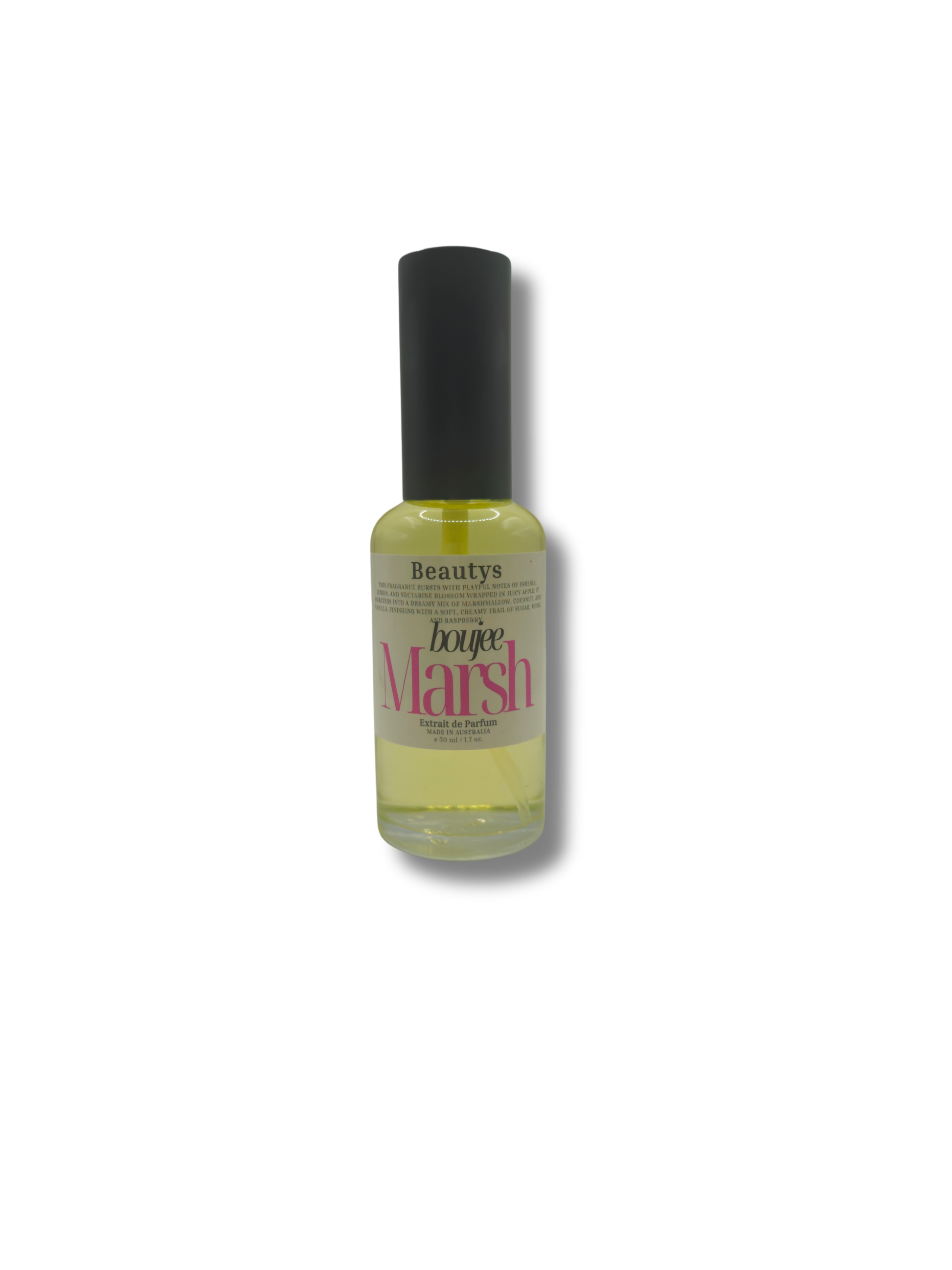 Boujee Marsh Perfume bottle – sweet handcrafted Australian fragrance