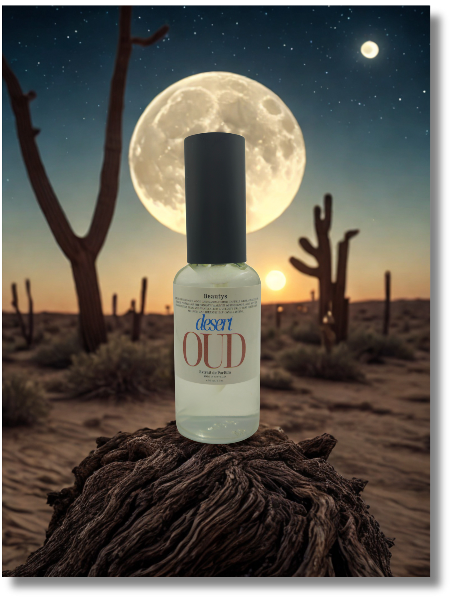 Desert Oud handcrafted woody cardamom fragrance