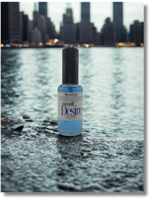 Moonlit Desire unisex perfume bottle by Beautys Tasmania, showcasing a handcrafted Tasmanian-made.