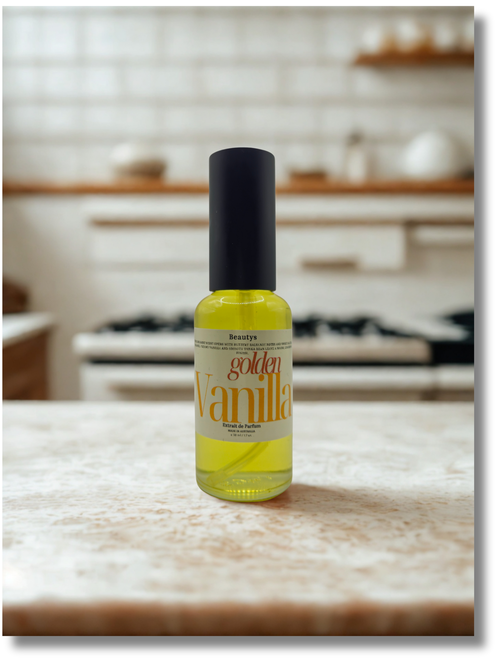 Golden Vanilla sweet vanilla amber fragrance bottle