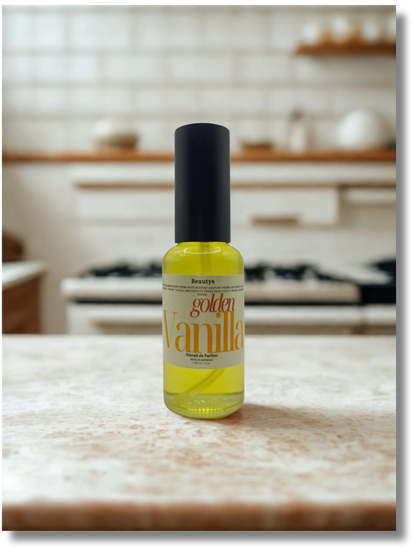 Golden Vanilla sweet vanilla amber fragrance bottle
