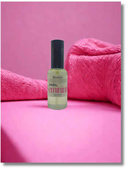 Close-up of Timeless Femininity perfume bottle on marble, feminine scent with pear and jasmine
