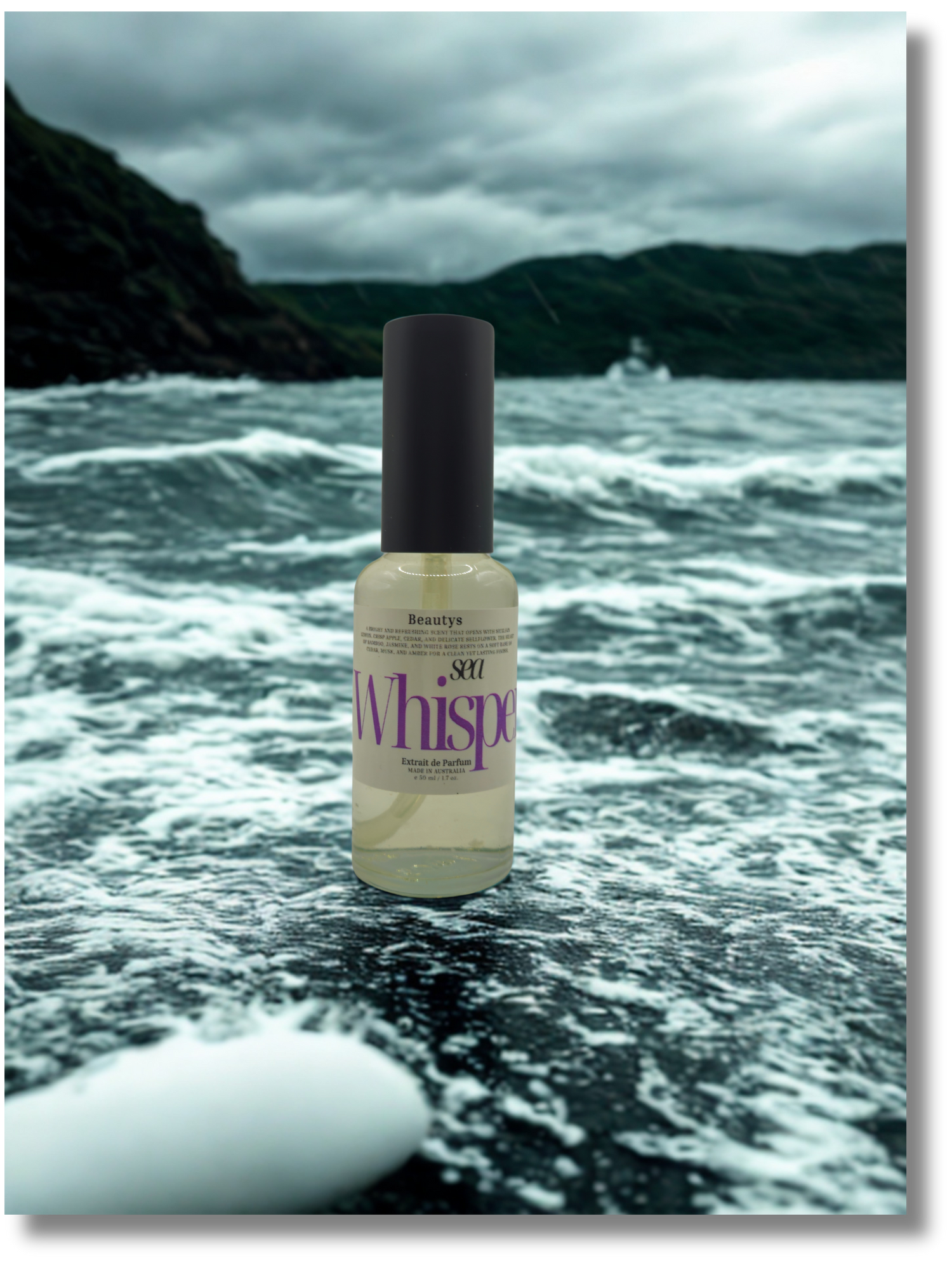 Sea Whisper clean coastal women’s perfume Tasmania