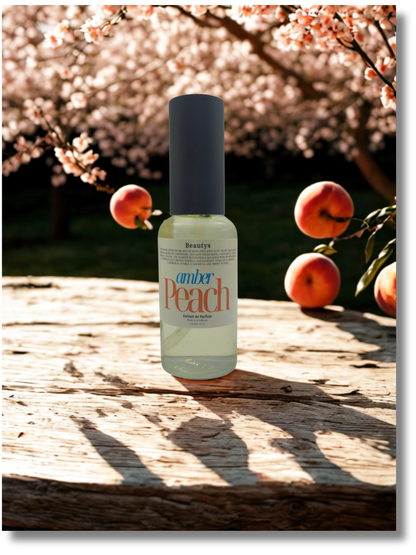 Amber Peach perfume with blood orange vanilla notes