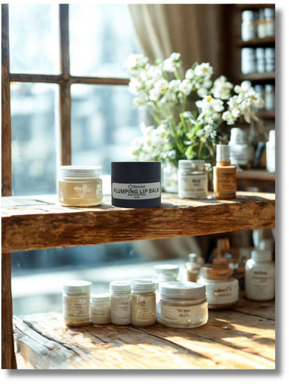 Beautys premium lip plumper balm with natural shine