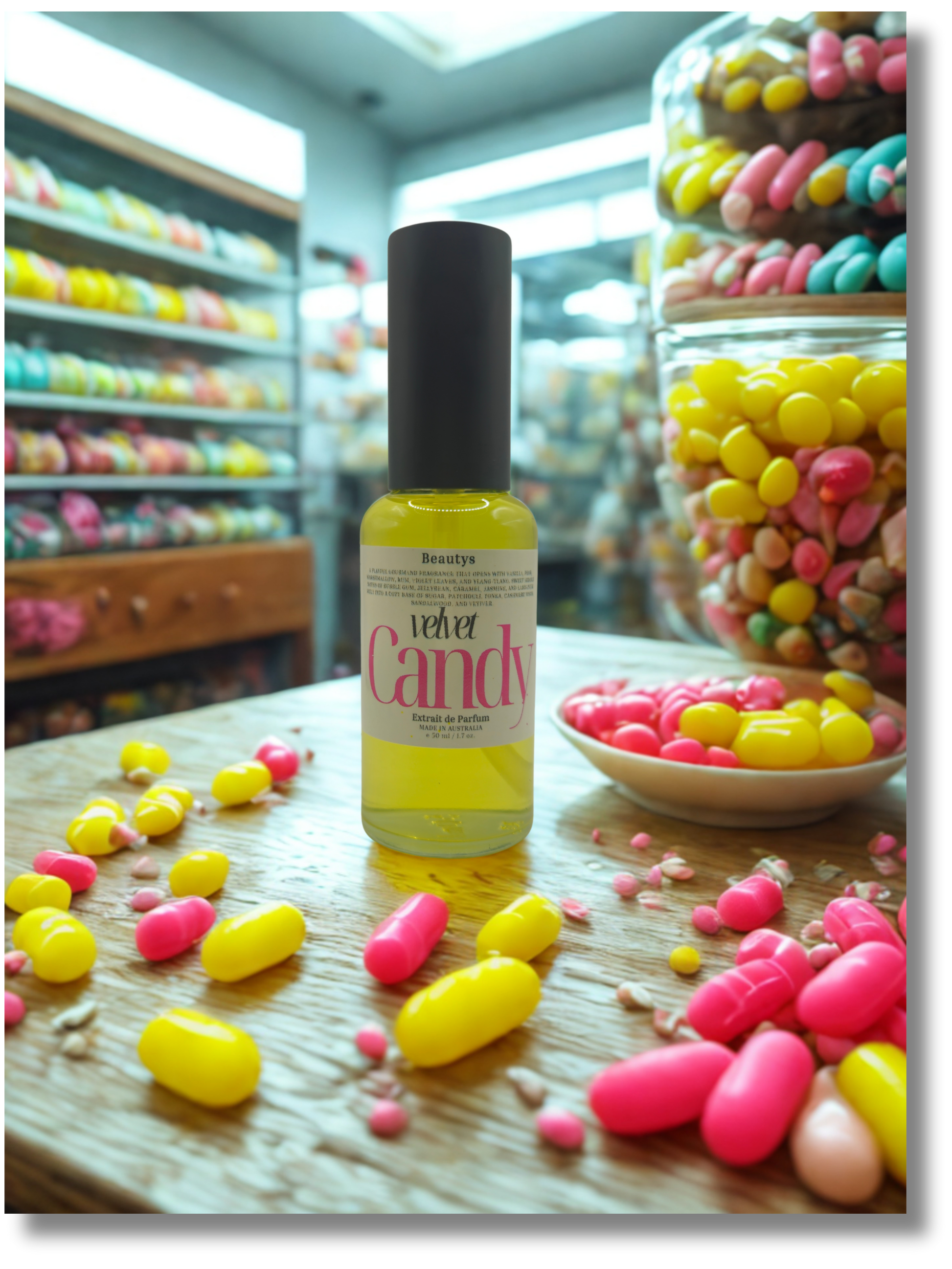 Velvet Candy warm sweet perfume bottle Tasmania