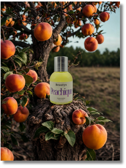 Vanilla caramel perfume blended with juicy peach fragrance