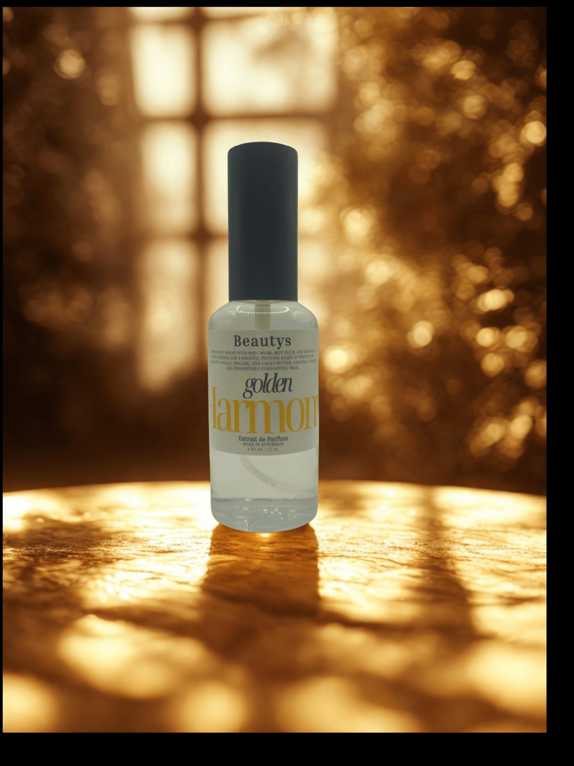 Golden Harmony plum freesia praline perfume