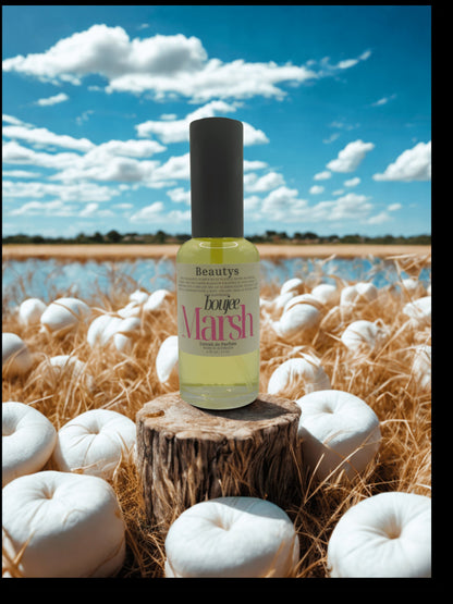 Boujee Marsh vanilla pear bubble gum perfume bottle