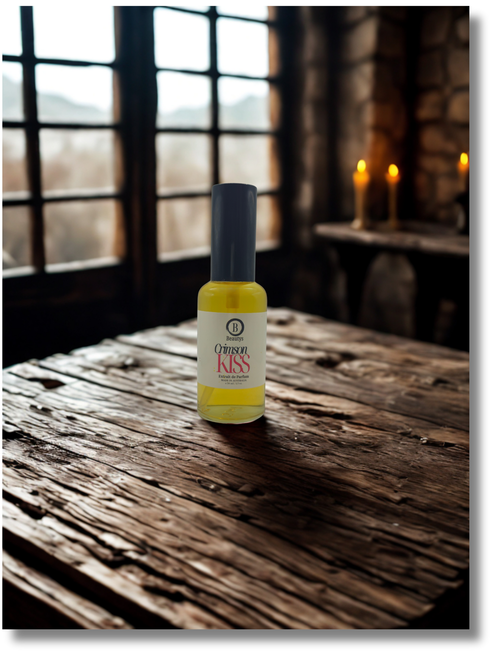 Crimson Kiss cherry jasmine coffee extrait de parfum bottle