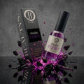 Obsidian Passion by Beautys, a sleek black perfume bottle with elegant design, set against a neutral background.