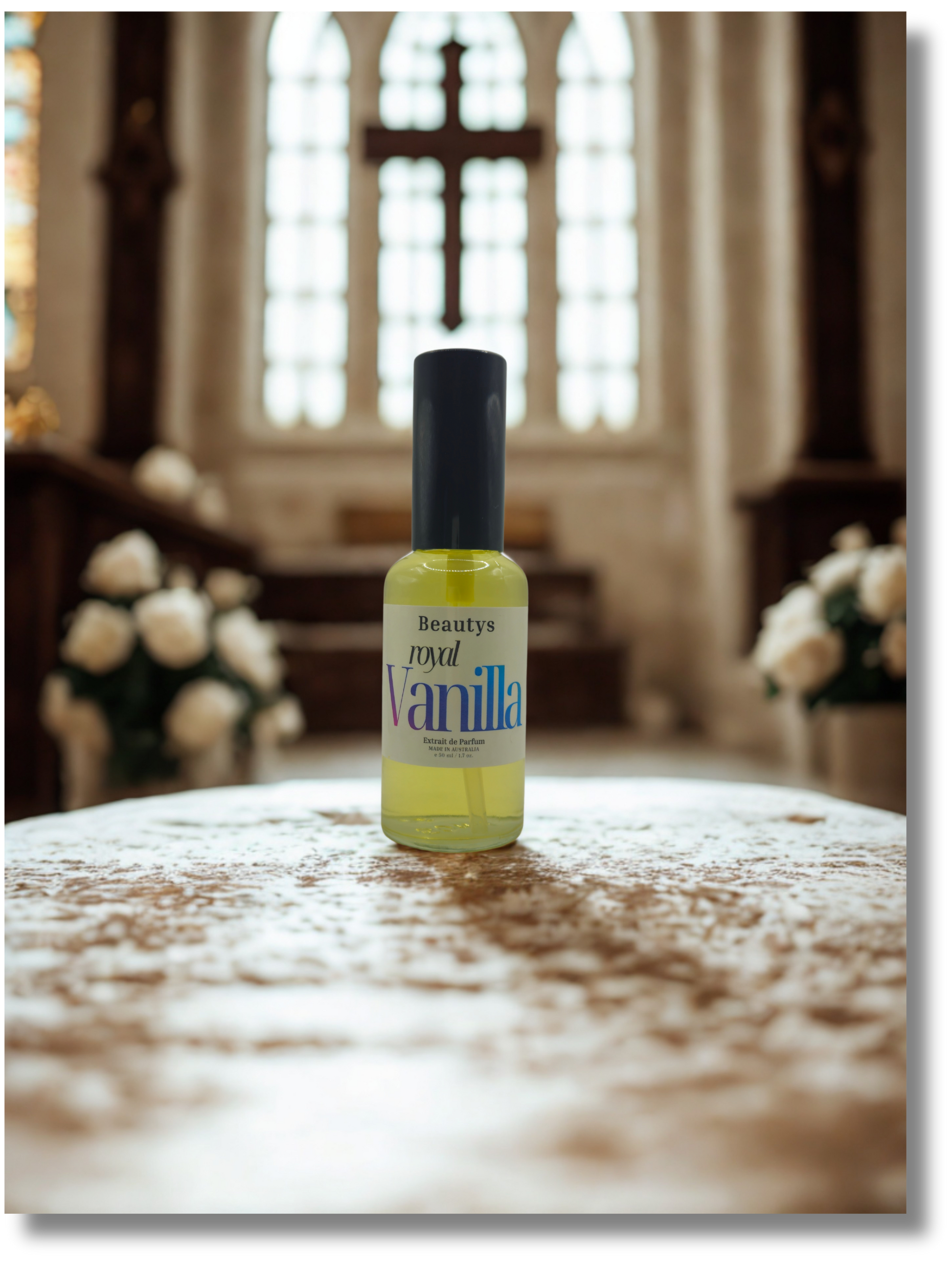 Royal Vanilla gourmand vanilla praline perfume bottle