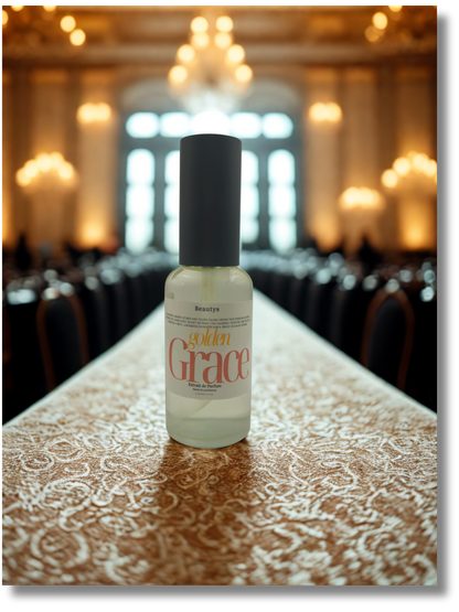 Golden Grace jasmine rose extrait de parfum bottle