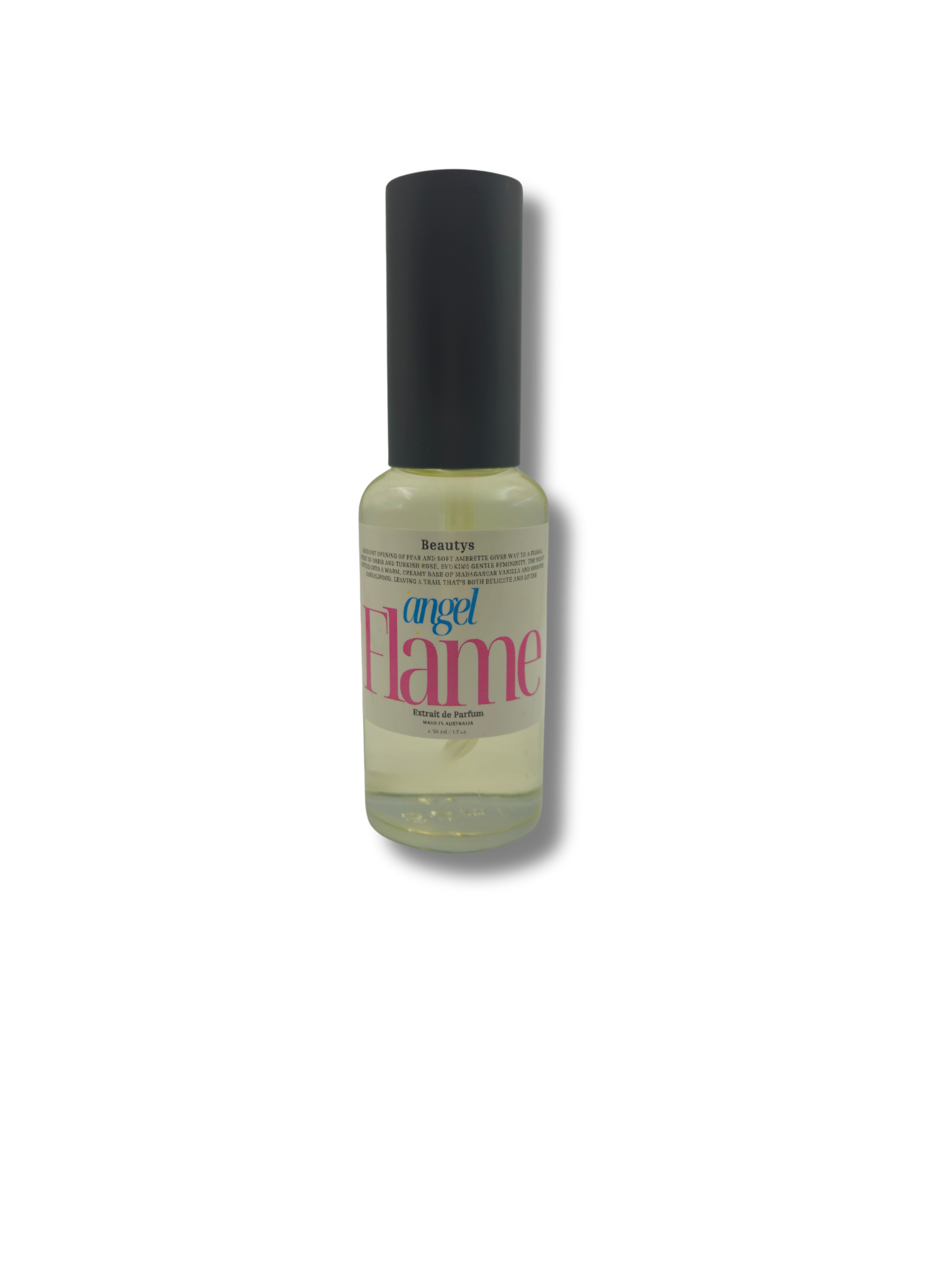 Angel Flame perfume bottle – handcrafted Australian floral vanilla scent