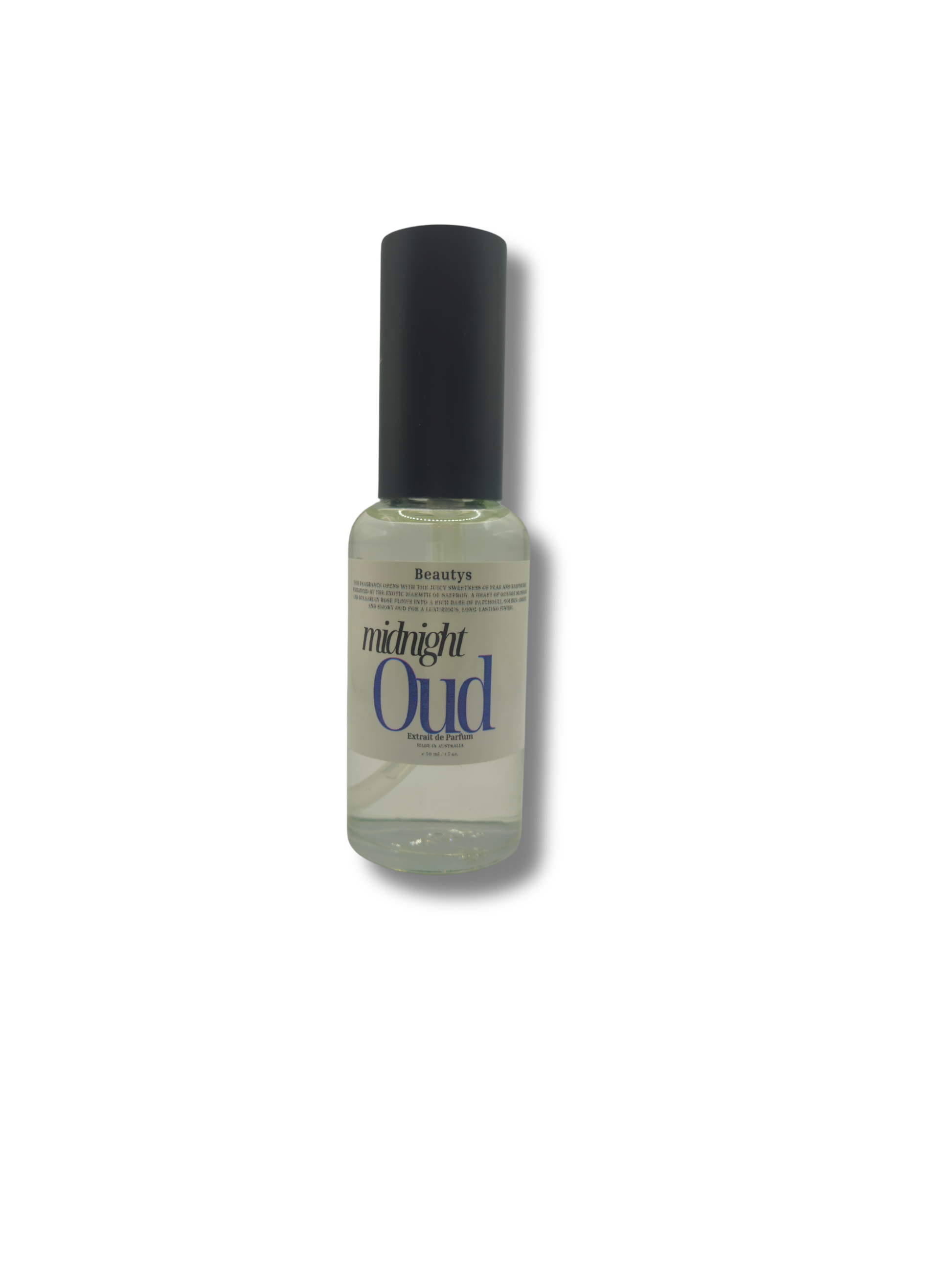 Midnight Oud perfume bottle – handcrafted fruity floral oud perfume Australia