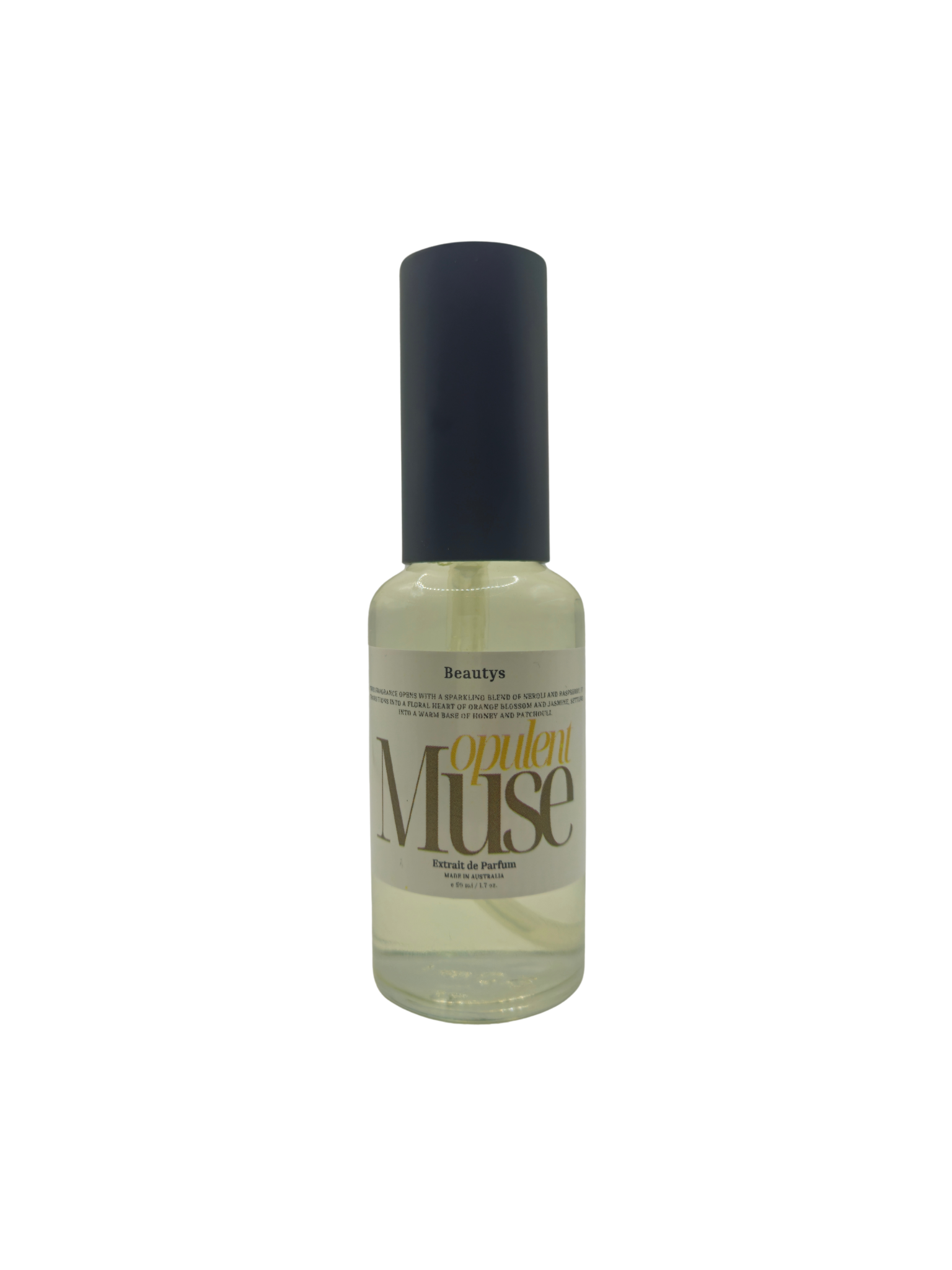 Opulent Muse Perfume bottle – sparkling floral and amber perfume Australia