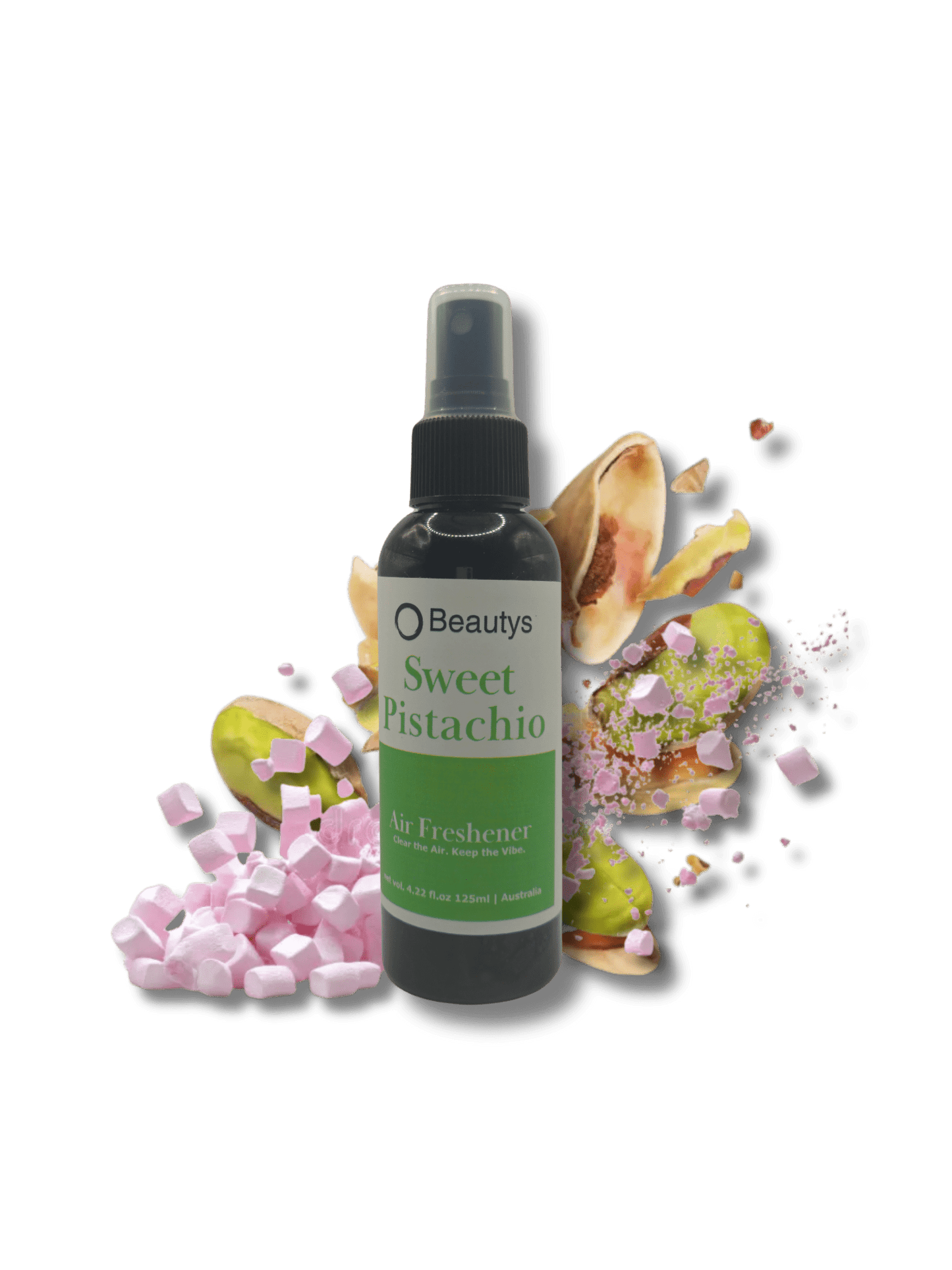Sweet Pistachio Air Freshener bottle with creamy pistachio and vanilla scent