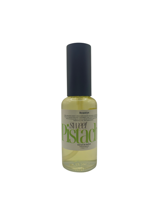 Sweet Pistachio Perfume bottle with nutty gourmand scent by Beautys