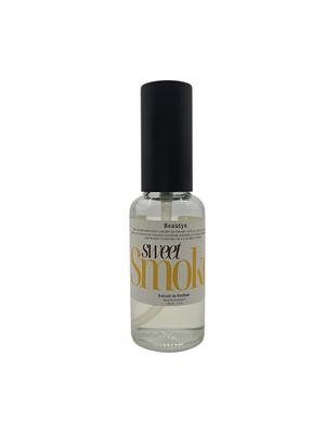 Sweet Smoke Perfume bottle by Beautys with smoky vanilla and spice fragrance