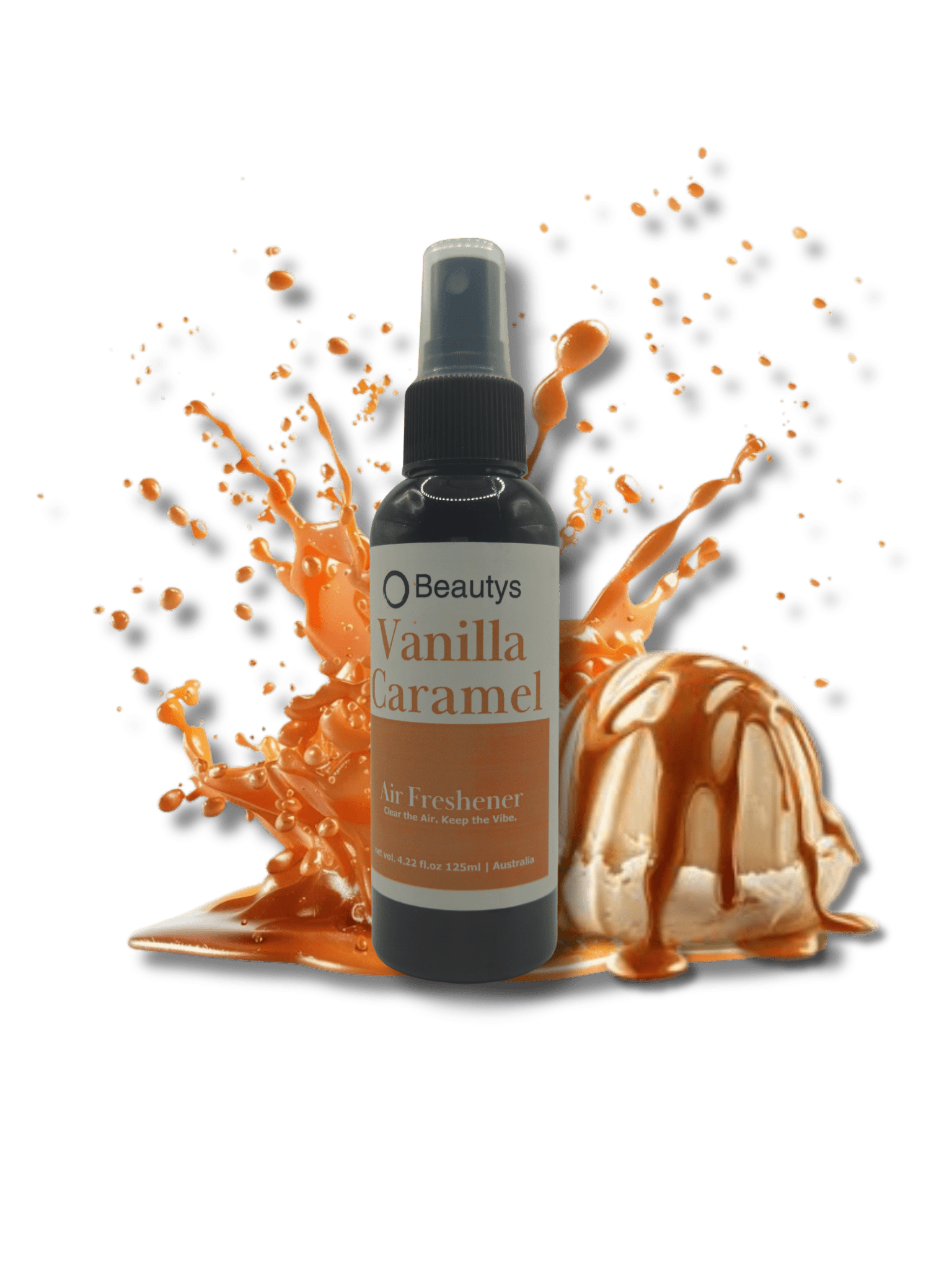 Vanilla & Caramel Air Freshener by Beautys – Australian handmade sweet gourmand spray