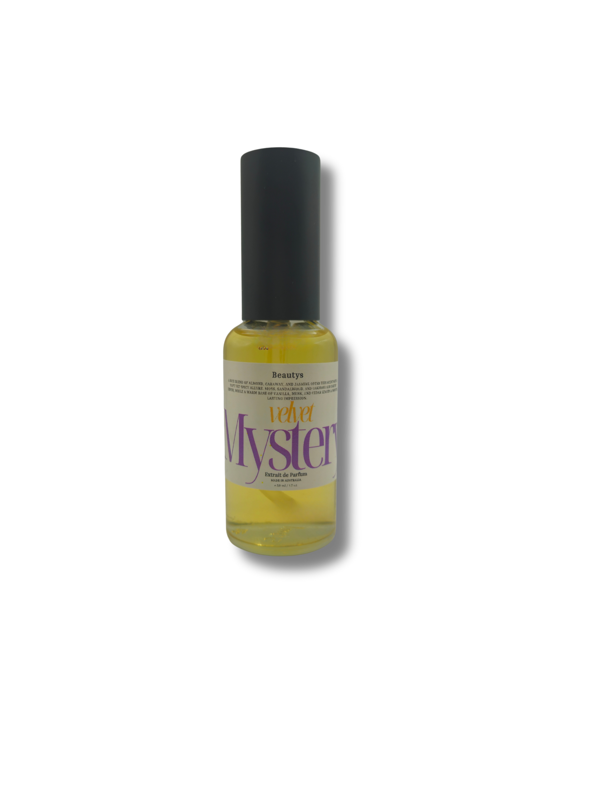 Velvet Mystery Perfume by Beautys – Almond, sandalwood and musk extrait