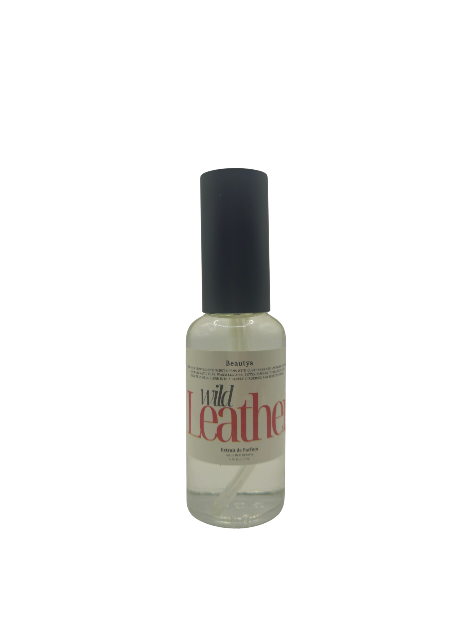 Wild Leather Perfume by Beautys – bold leather and almond fragrance
