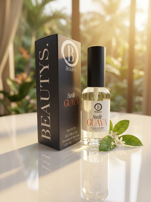 Sunlit Guava handcrafted Australian-made perfume bottle, cruelty-free and vegan-friendly