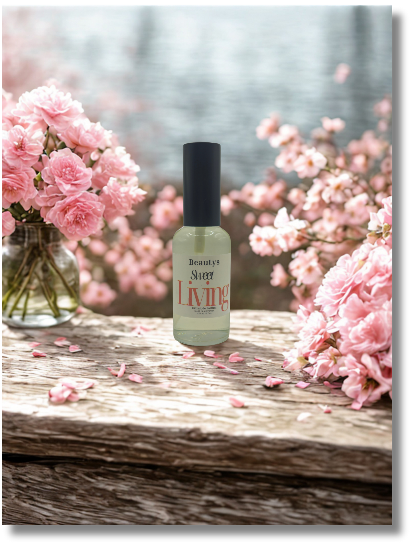 Sweet Living sweet vanilla and pear perfume in elegant glass bottle