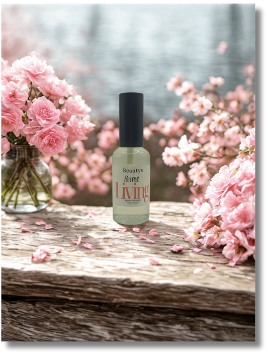 Sweet Living sweet vanilla and pear perfume in elegant glass bottle