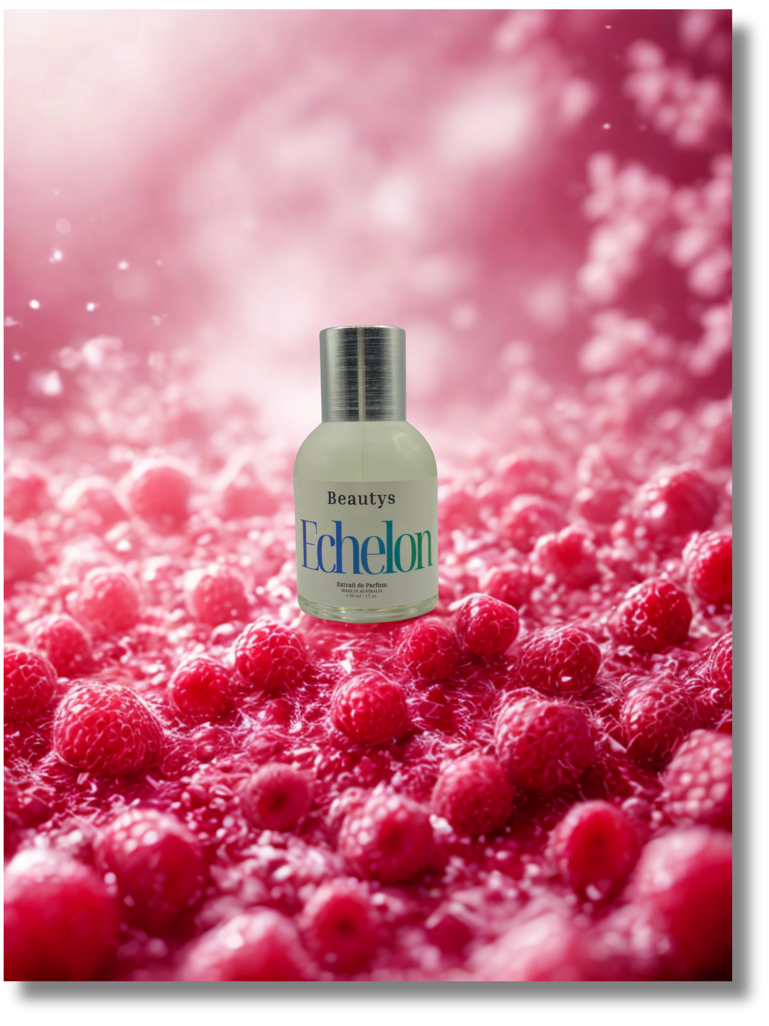 Fruity floral hybrid perfume Echelon with sweet berry and vanilla scent