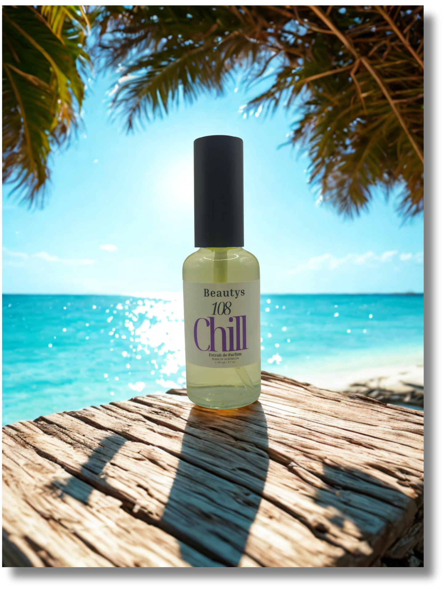 108 Chill summer fragrance bottle clean fresh scent Australia