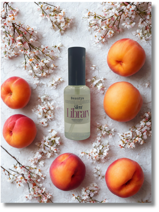 Silent Library perfume bottle with cedar and musk notes