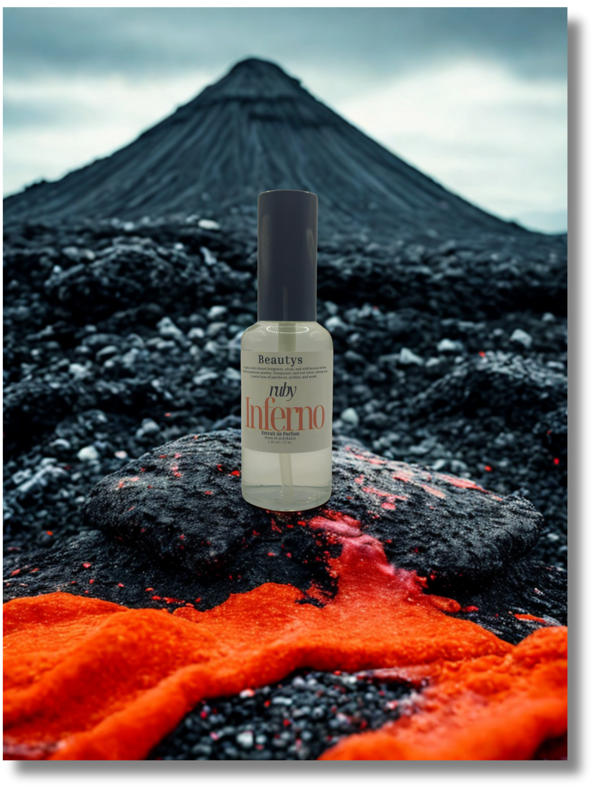 Bold fruity perfume Australia Ruby Inferno fragrance