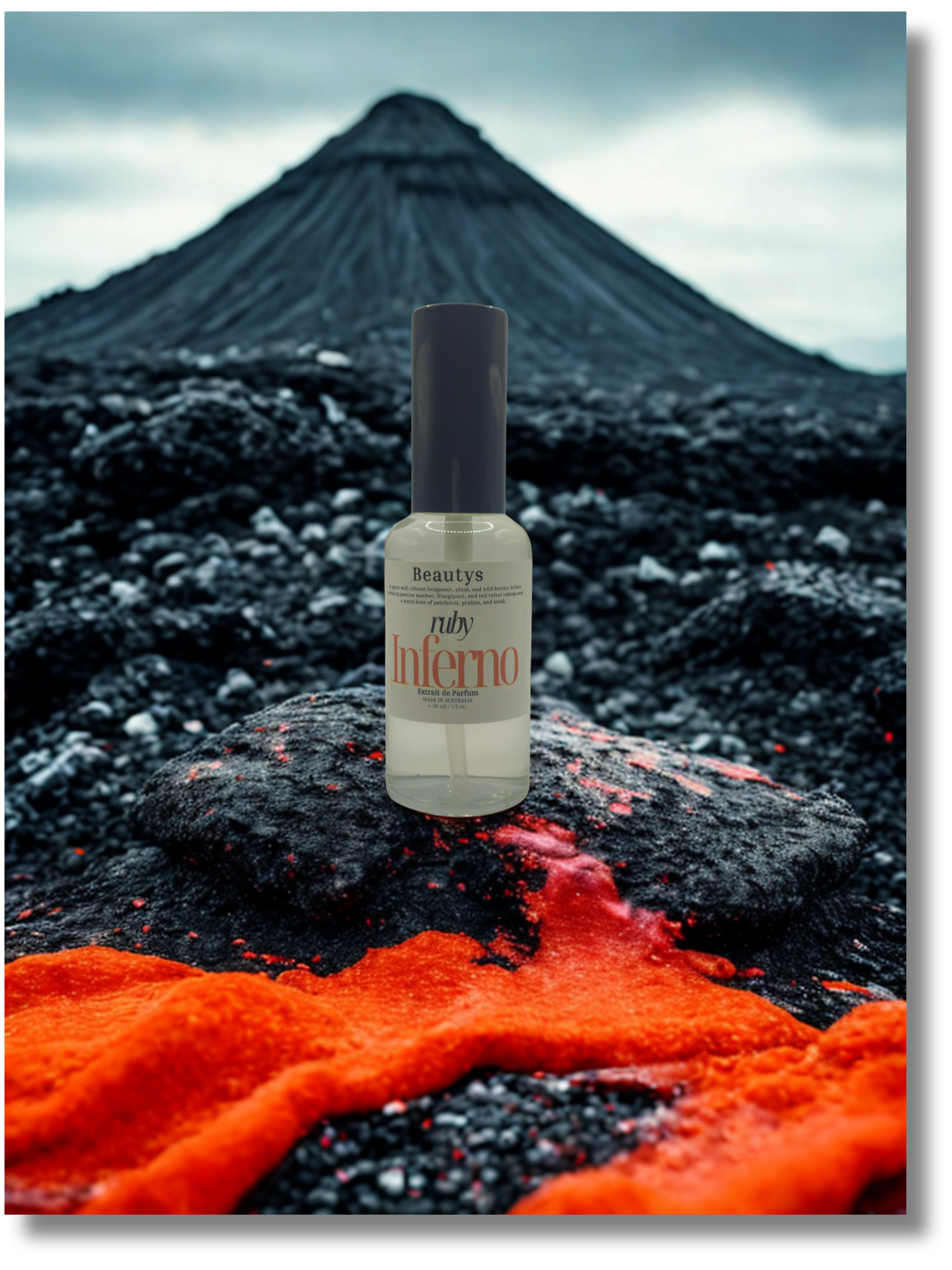 Bold fruity perfume Australia Ruby Inferno fragrance