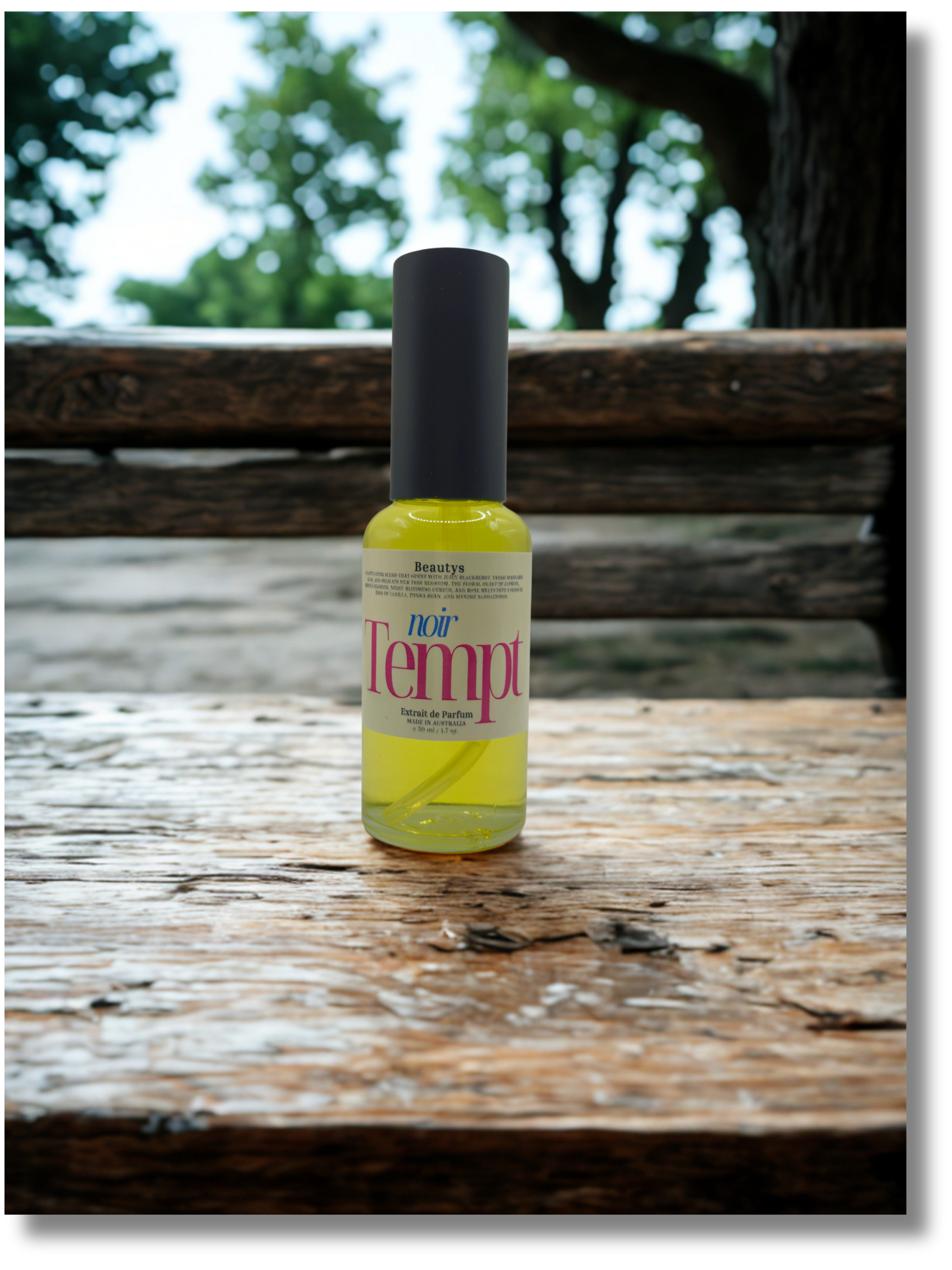 Noir Tempt handcrafted blackberry jasmine men’s fragrance