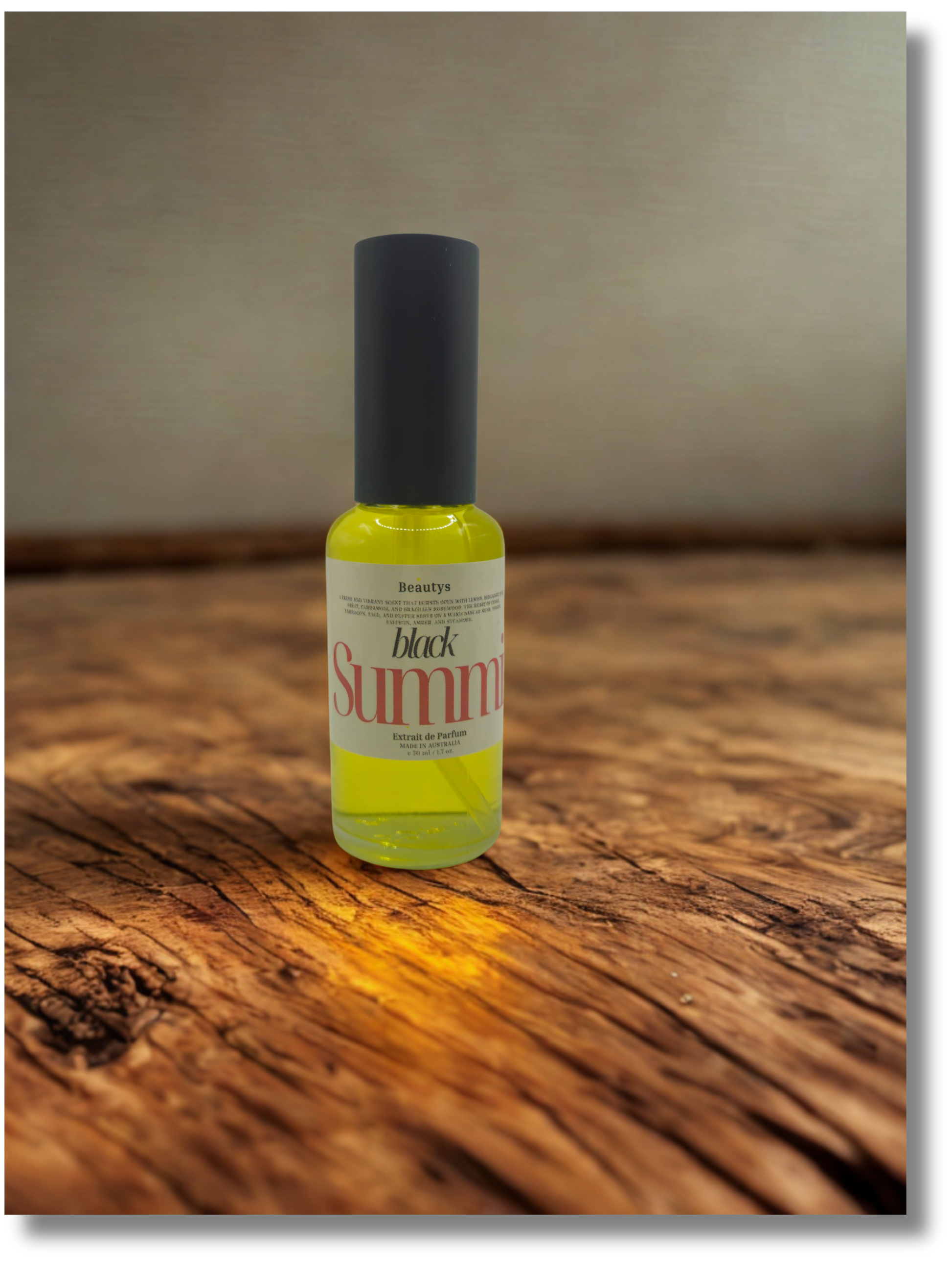 Black Summit lemon bergamot men’s fragrance bottle